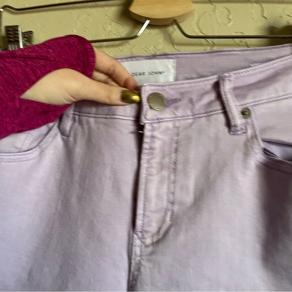 Dear John BLAIRE HIGH RISE CUFFED SLIM STRAIGHT JEANS ORCHID PETAL - Picture 9 of 10